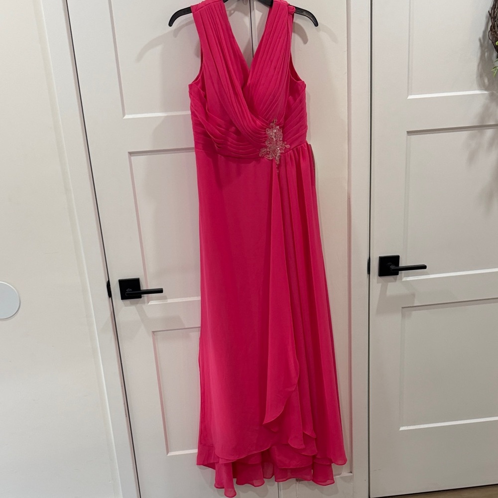 Amazon Elegant Fuchsia High Low Dress